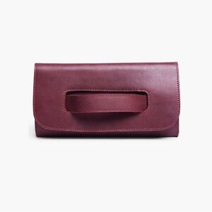 COPY - Able Mare Clutch in Wine Red with Integrated Handle
